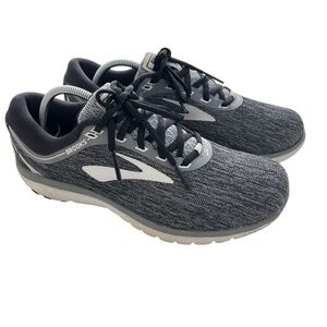 Brooks Pure Flow 7 Running Shoes Sz 9.5 White Gray Breathable Versatile Sneaker